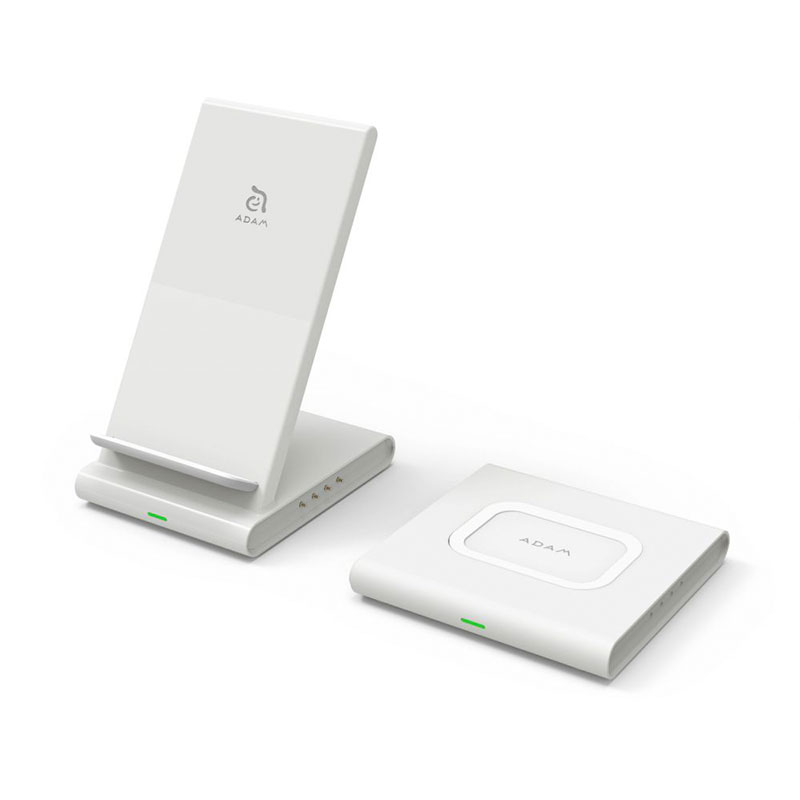 Adam Elements Omnia Q2x 2-in-1 Wireless Charging Station - White