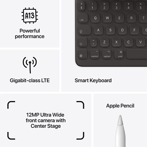 iPad 10.2" Wi-Fi + Cellular 64GB Vesmírně šedý (2021)