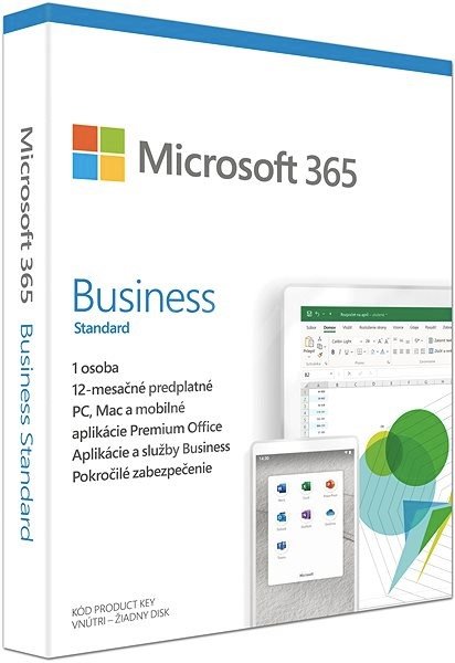 Microsoft 365 Business Standard P8 Mac/Win SK, 1rok