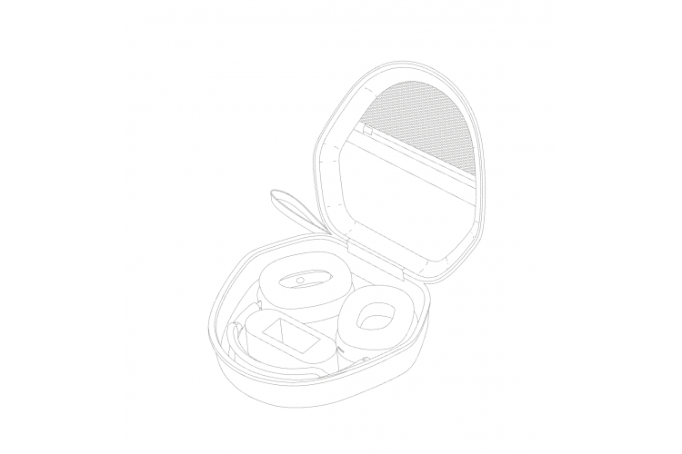 Epico Protective Travel Case for AirPods Max - černá