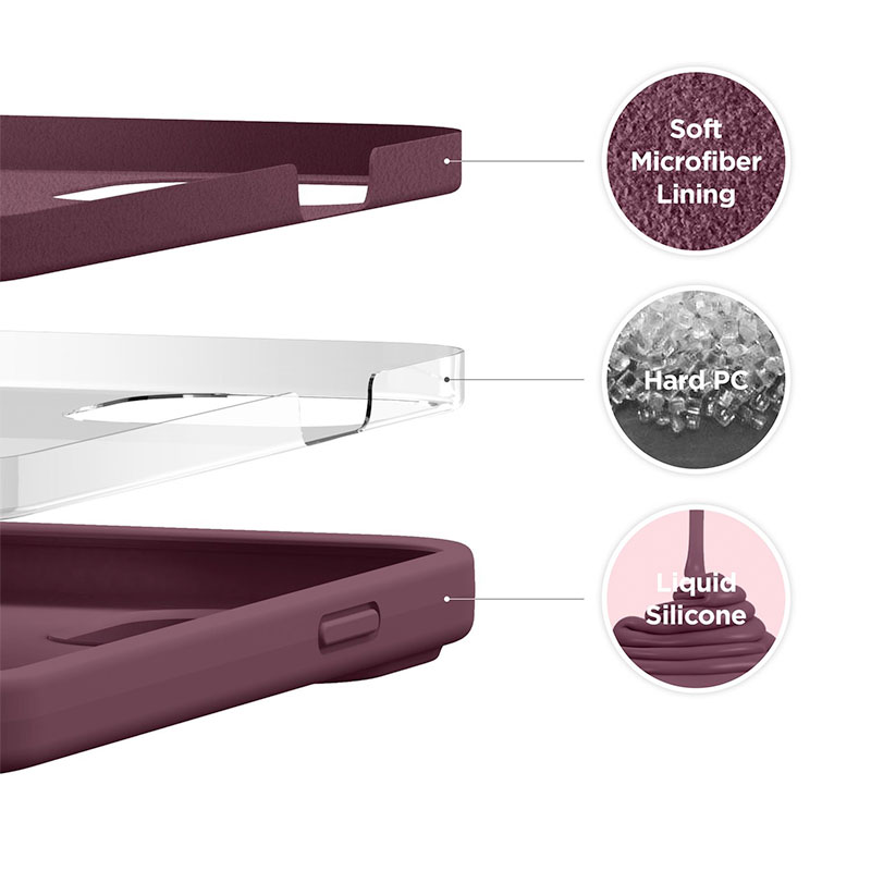 Elago kryt Silicone Case pre iPhone 13 - Burgundy
