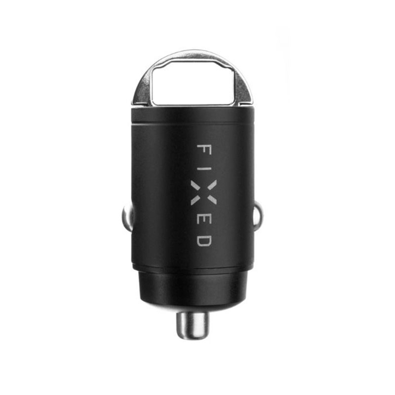 FIXED Autonabíječka s USB-C a USB-A výstupem, PD30W - černá