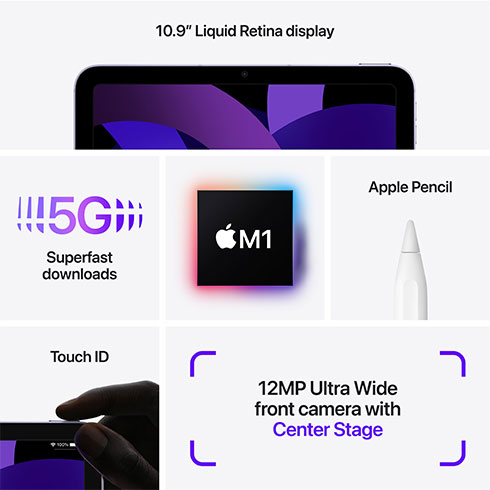 iPad Air 10.9" Wi-Fi + Cellular 256GB Růžový (2022)