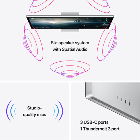 Apple Studio Display - Štandardné sklo - Stojan s nastaviteľným náklonom a výškou