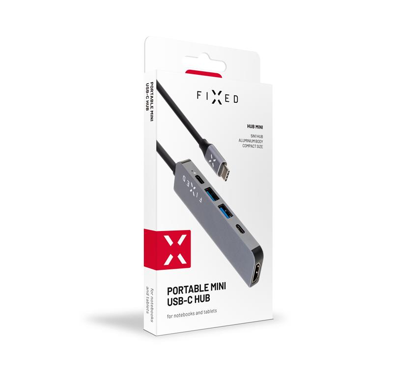 FIXED HUB Mini 5in1 s rozhraním USB-C pro notebooky a tablety