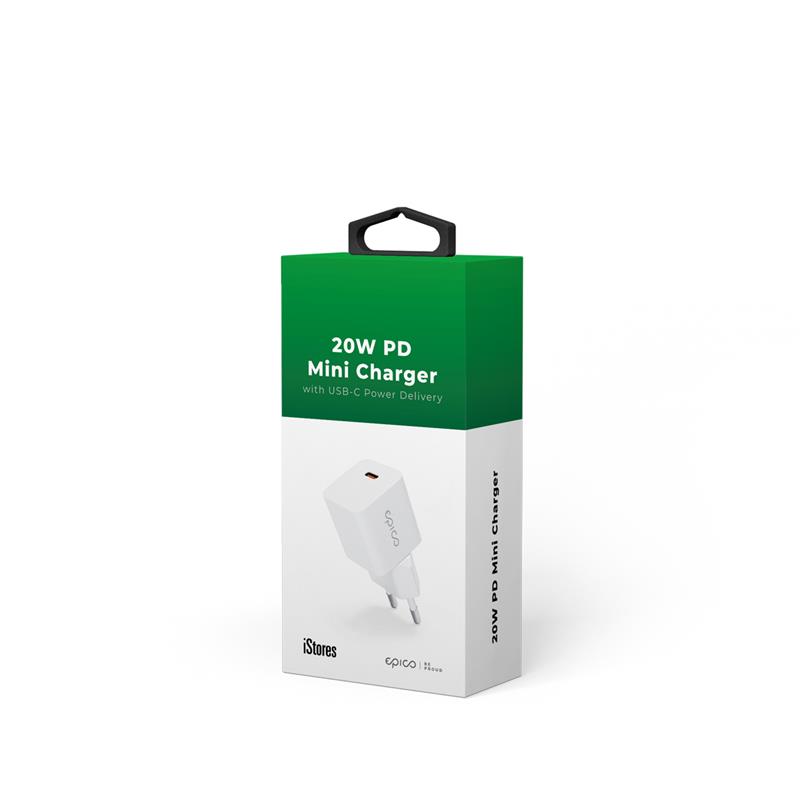iStores by EPICO 20W PD MINI CHARGER - biely