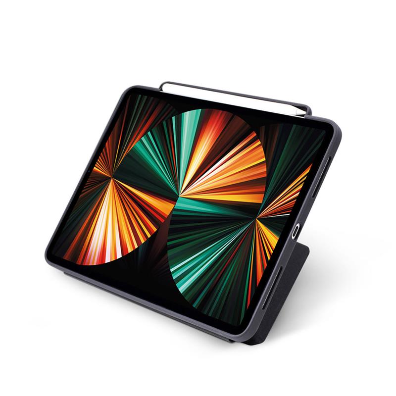 iStores by EPICO Clear Flip Case iPad Pro 12,9" (2018,,2020,2021,2022)/ iPad Air 13" (M2) - čierna transparetná