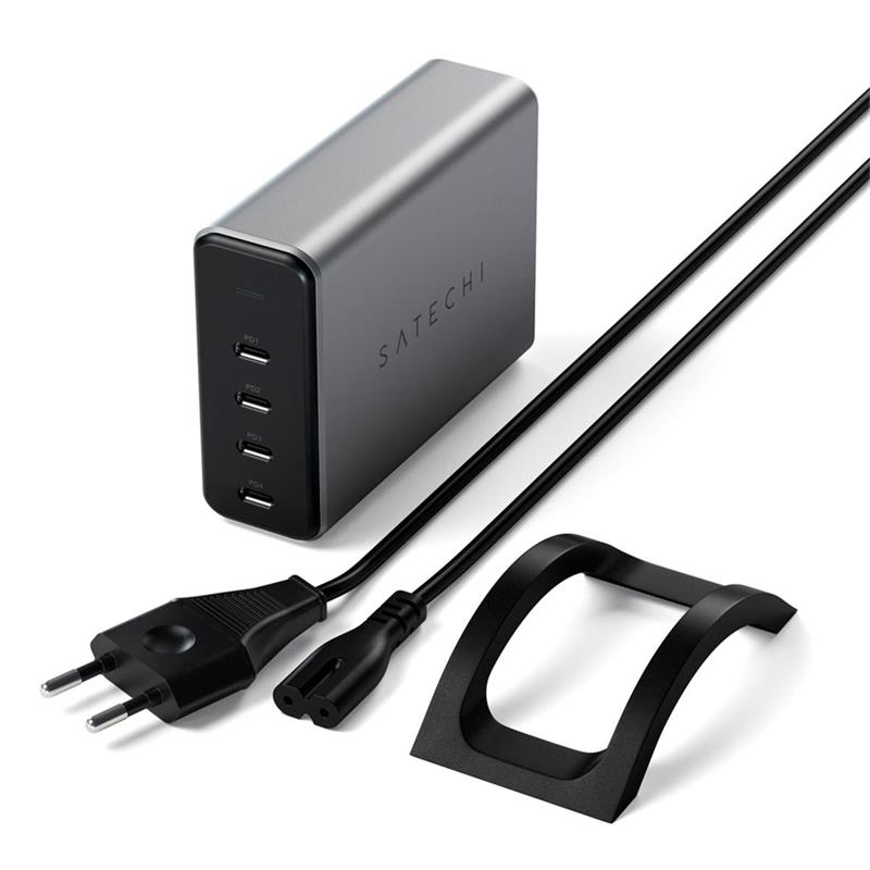 Satechi USB-C 165W 4-Port PD GaN Charger - Space Gray