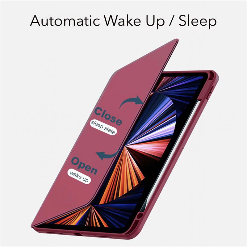 Comma puzdro Cyclone Rotation Case with Pencil Slot pre iPad Air 11" M1/M2/M3 - Wine Red