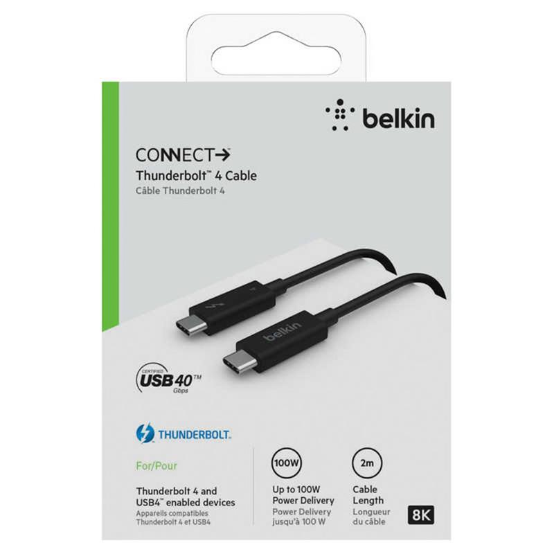 Belkin kábel Connect Thunderbolt 4 Cable 2m, Active - Black
