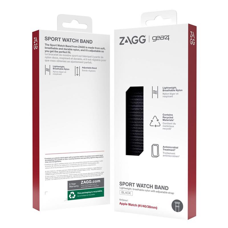 GEAR4 remienok Sport Watch Band pre Apple Watch 38/40/41mm - Black