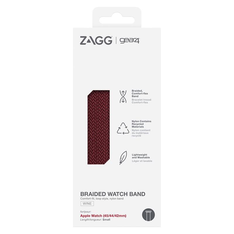 GEAR4 remienok Braided S 160-175 cm pre Apple Watch 42/44/45mm - Wine
