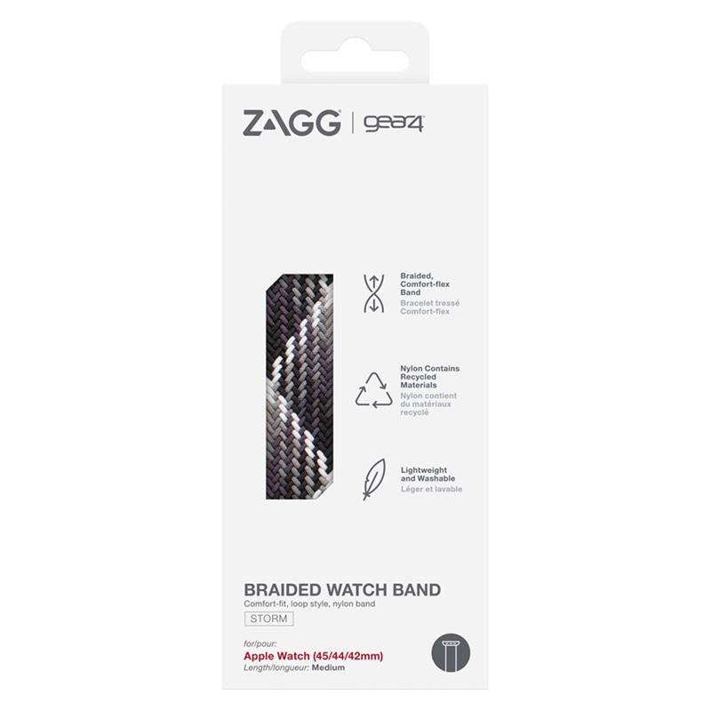 GEAR4 remienok Braided M 175-190 cm pre Apple Watch 42/44/45mm - Storm