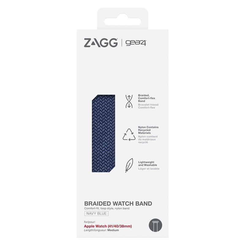 GEAR4 remienok Braided M 150-165 cm pre Apple Watch 38/40/41mm - Navy Blue