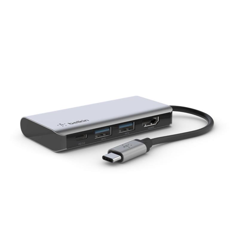 Belkin Connect USB-C 4-in-1 Multiport Adapter - Space Gray