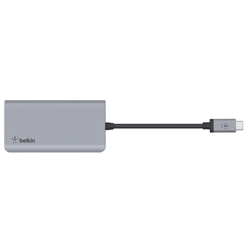 Belkin Connect USB-C 4-in-1 Multiport Adapter - Space Gray