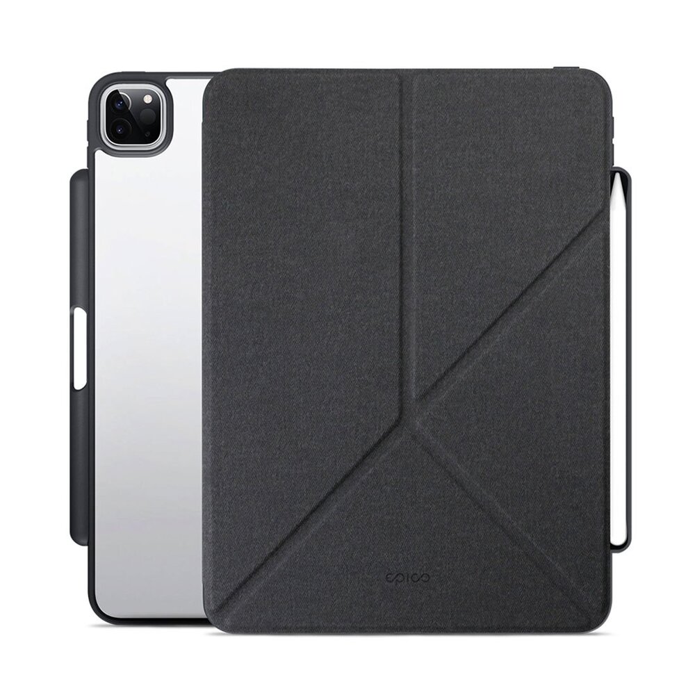 iStores by EPICO Clear Flip Case iPad Pro 11" (2018/2020/2021),iPad Air 10,9"/11" M1,M2,M3- čierna transparentná