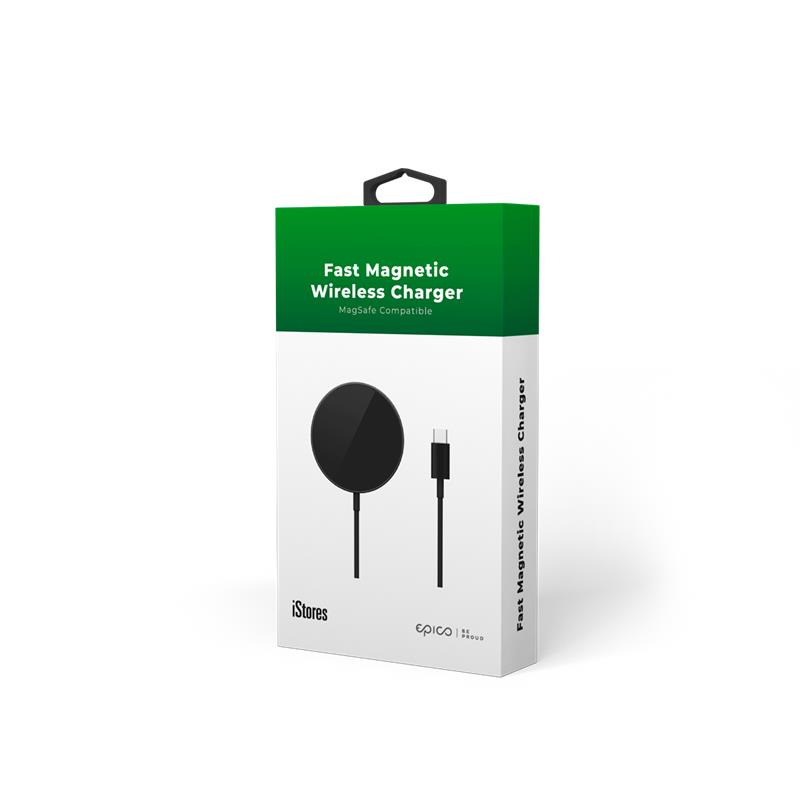 iStores by EPICO FAST MAGNETIC WIRELESS CHARGER - space gray