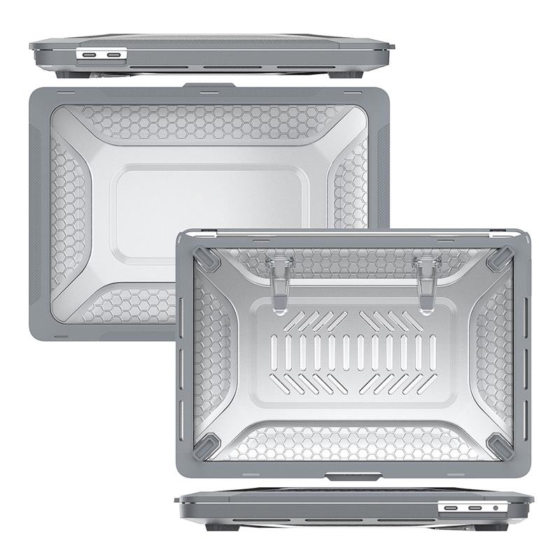 Devia kryt Super Scratch-Proof Hard Jacket pre Macbook Pro 14" M1/M2/M3/M4 - Gray