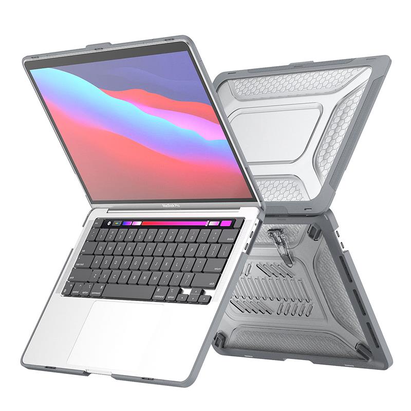 Devia kryt Super Scratch-Proof Hard Jacket pre Macbook Pro 14" M1/M2/M3/M4 - Gray