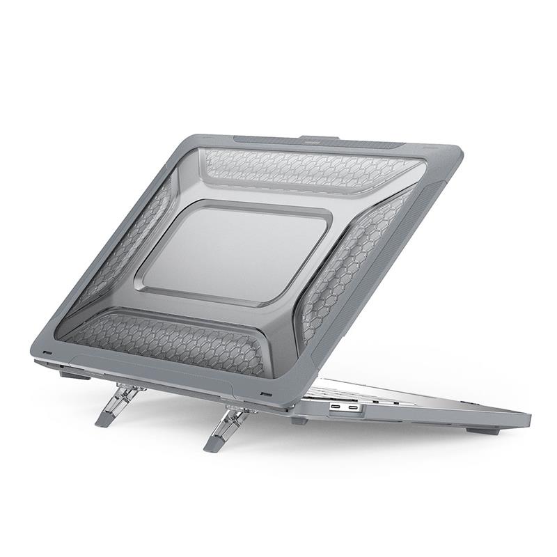 Devia kryt Super Scratch-Proof Hard Jacket pre Macbook Pro 14" M1/M2/M3/M4 - Gray