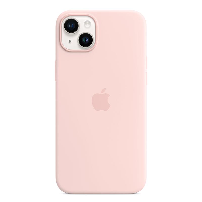 Apple iPhone 14 Plus Silicone Case with MagSafe - Chalk Pink