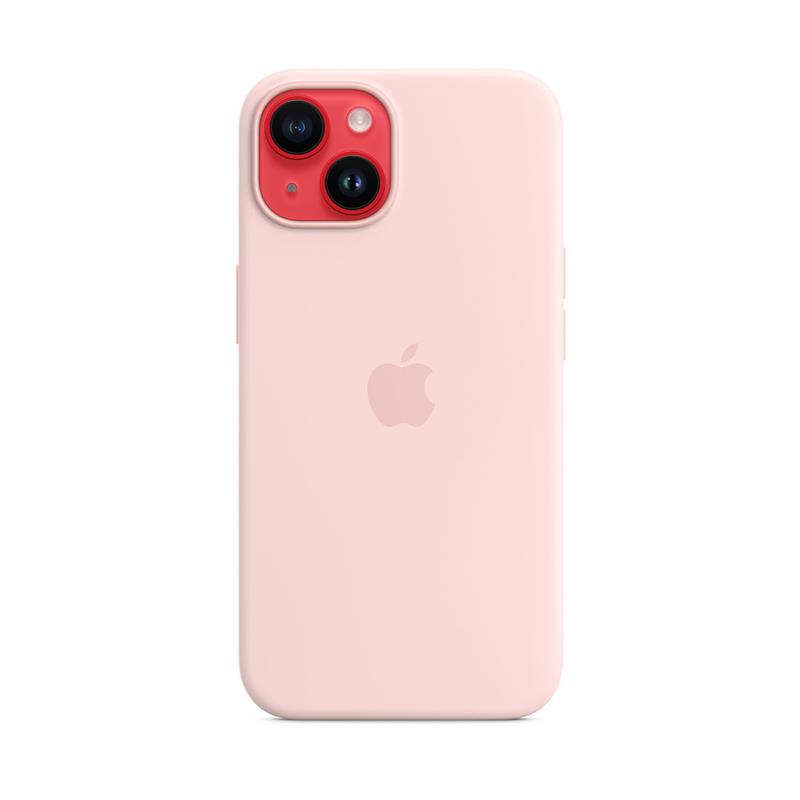 Apple iPhone 14 Silicone Case with MagSafe - Chalk Pink