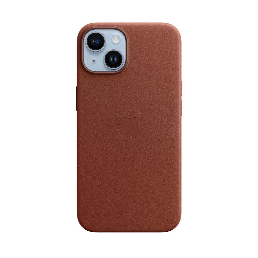 Apple iPhone 14 Leather Case with MagSafe - Umber
