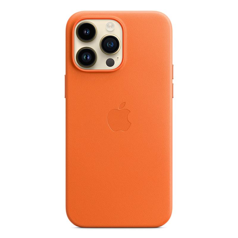 Apple iPhone 14 Pro Max Leather Case with MagSafe - Orange