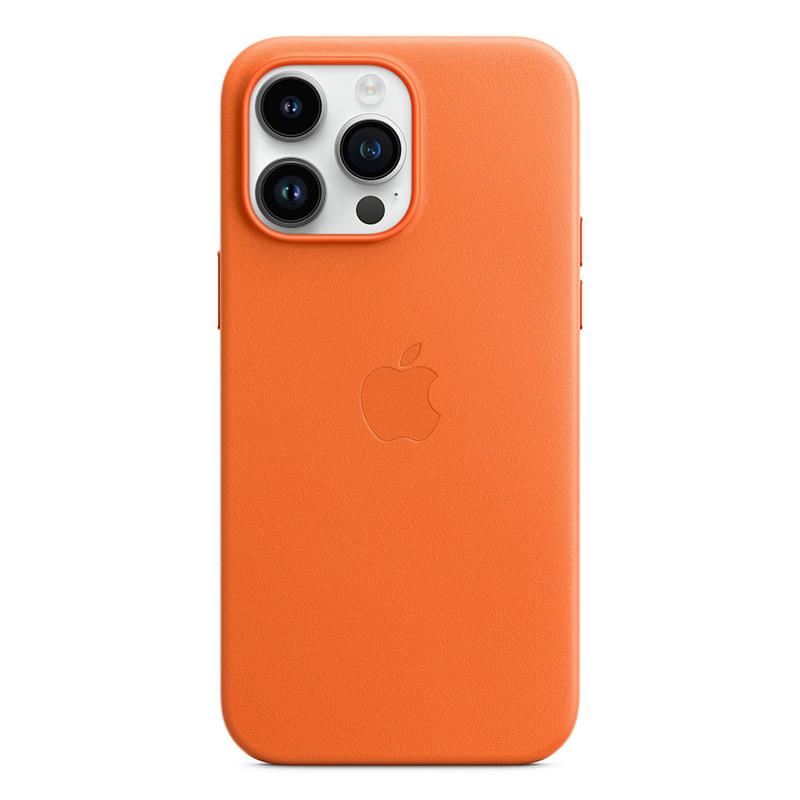 Apple iPhone 14 Pro Max Leather Case with MagSafe - Orange