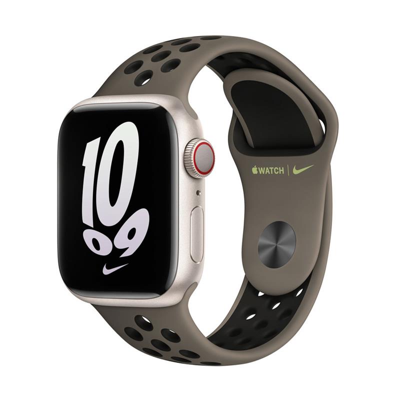 Apple Watch 45mm Olive Grey/Black Nike Sport Band
