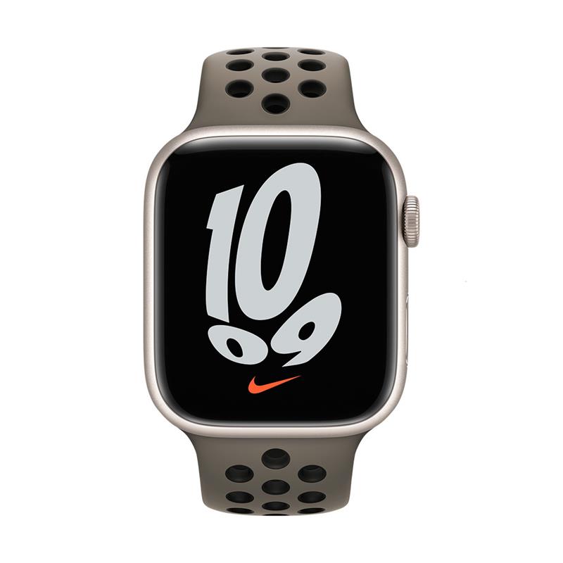 Apple Watch 45mm Olive Grey/Black Nike Sport Band
