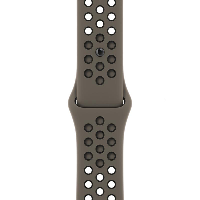 Apple Watch 45mm Olive Grey/Black Nike Sport Band