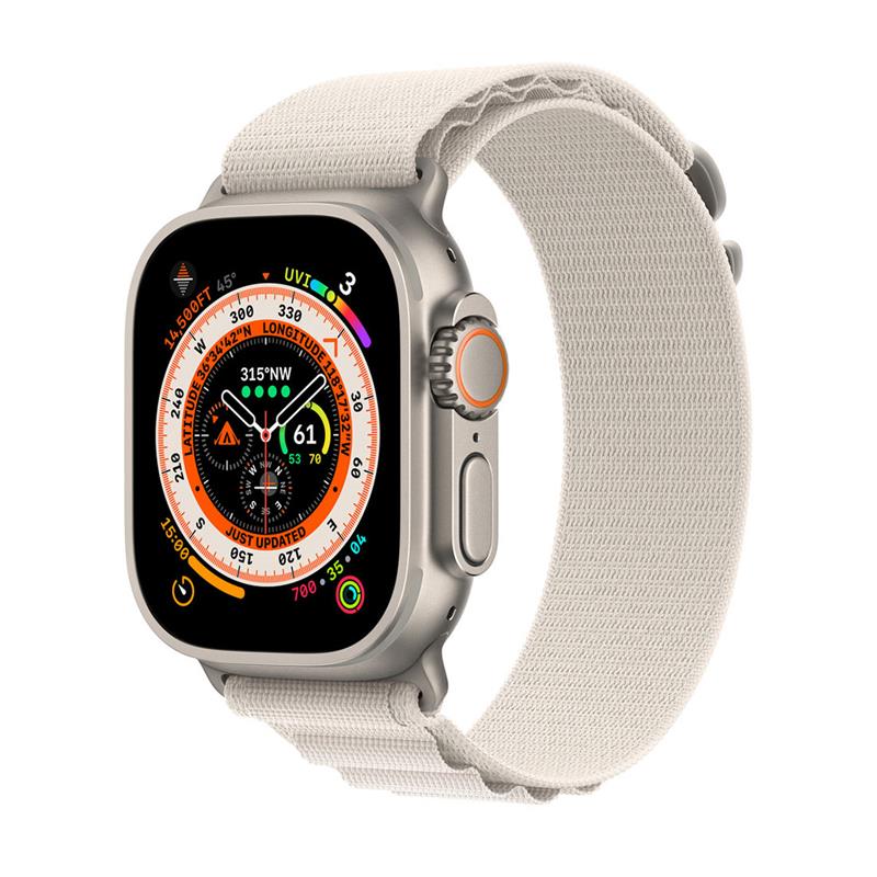 Apple Watch 49mm Starlight Alpine Loop - Medium