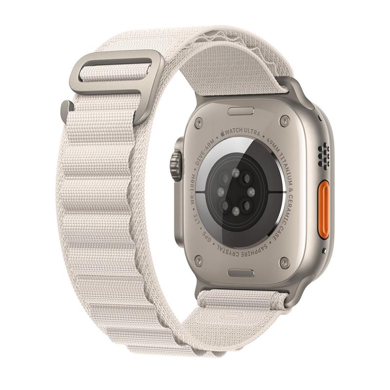 Apple Watch 49mm Starlight Alpine Loop - Medium