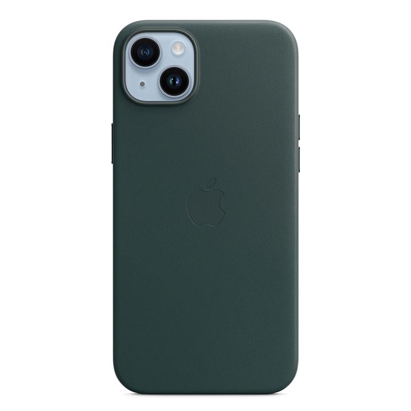 Apple iPhone 14 Plus Leather Case with MagSafe-Forest Green