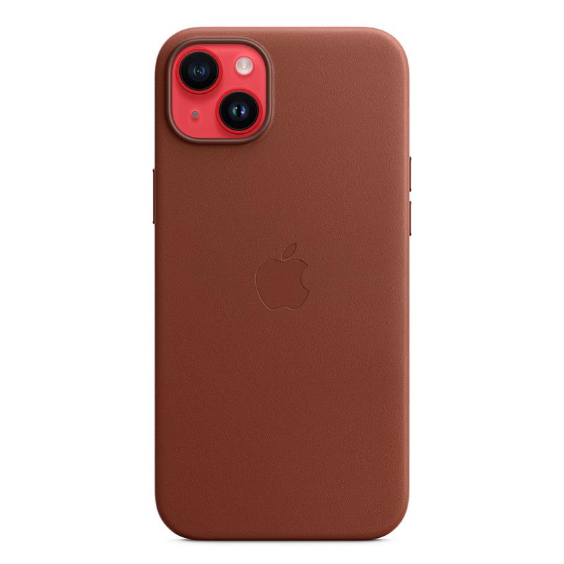 Apple iPhone 14 Plus Leather Case with MagSafe-Umber
