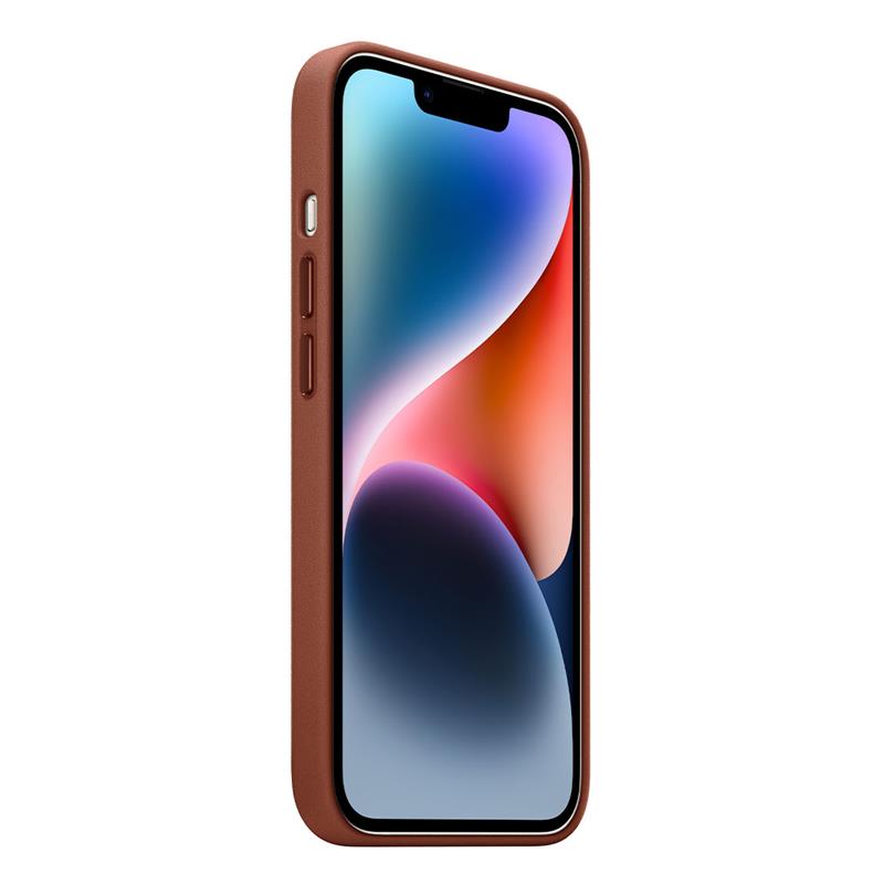 Apple iPhone 14 Plus Leather Case with MagSafe-Umber