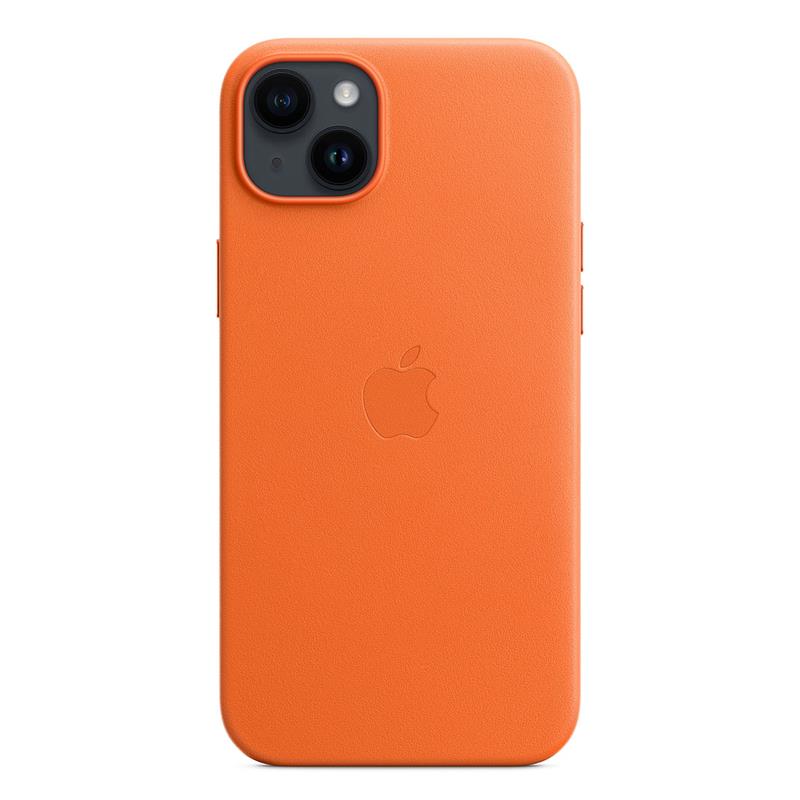 Apple iPhone 14 Plus Leather Case with MagSafe-Orange