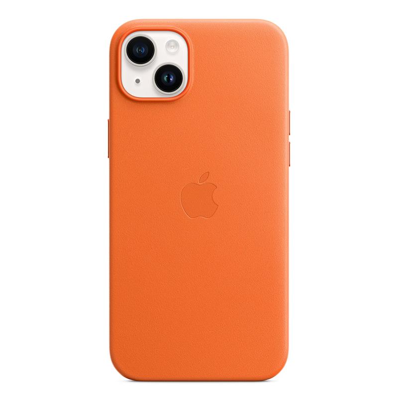 Apple iPhone 14 Plus Leather Case with MagSafe-Orange