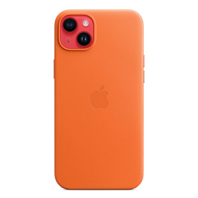 Apple iPhone 14 Plus Leather Case with MagSafe-Orange