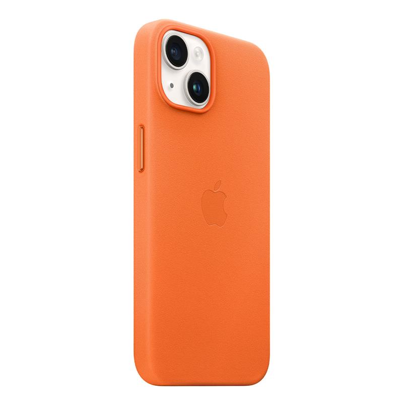 Apple iPhone 14 Plus Leather Case with MagSafe-Orange