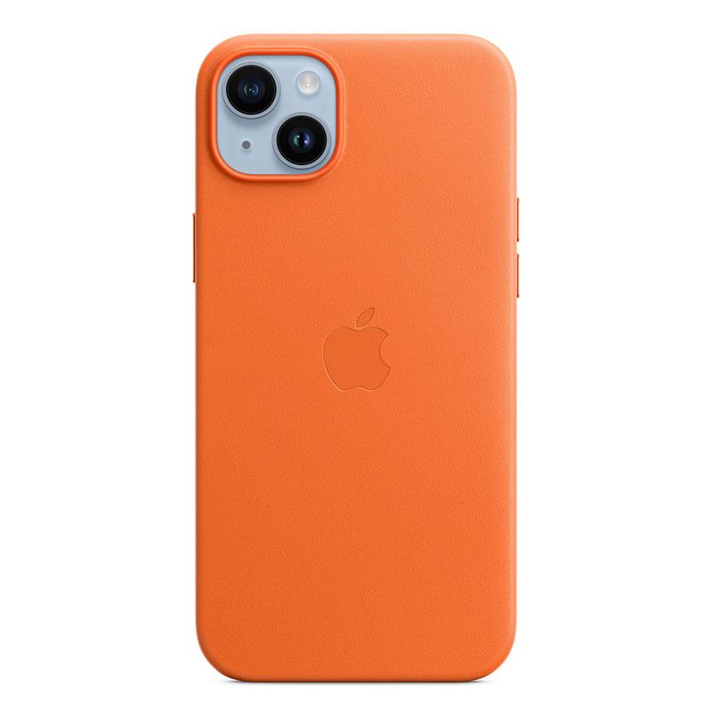 Apple iPhone 14 Plus Leather Case with MagSafe-Orange