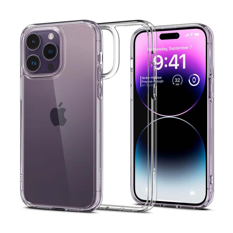 Spigen kryt Crystal Hybrid pre iPhone 14 Pro - Crystal Clear