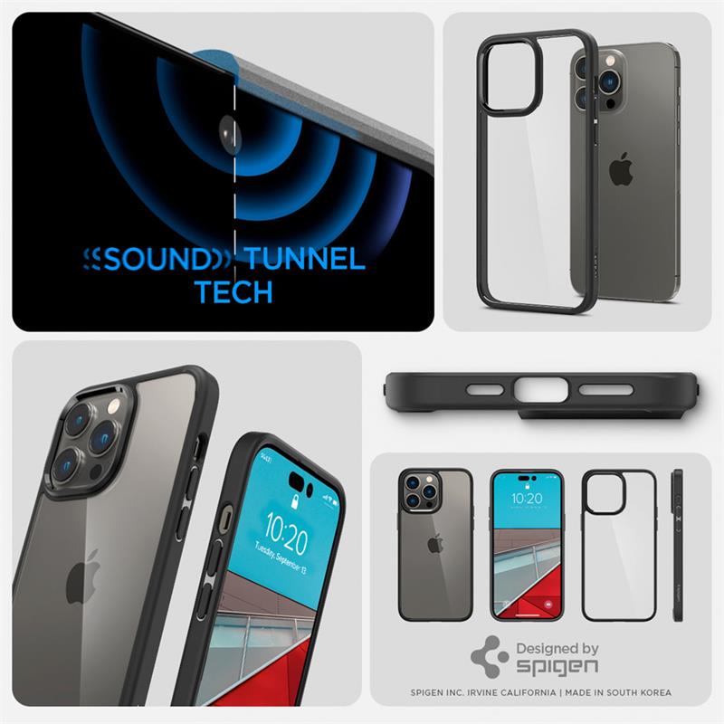 Spigen kryt Crystal Hybrid pre iPhone 14 Pro - Matte Black