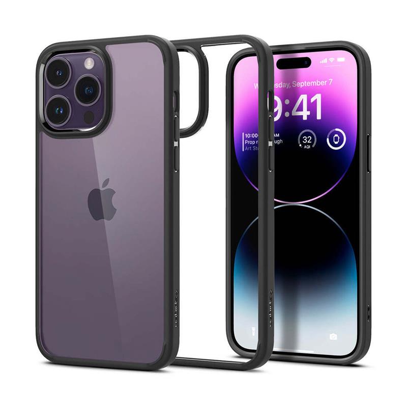 Spigen kryt Crystal Hybrid pre iPhone 14 Pro - Matte Black