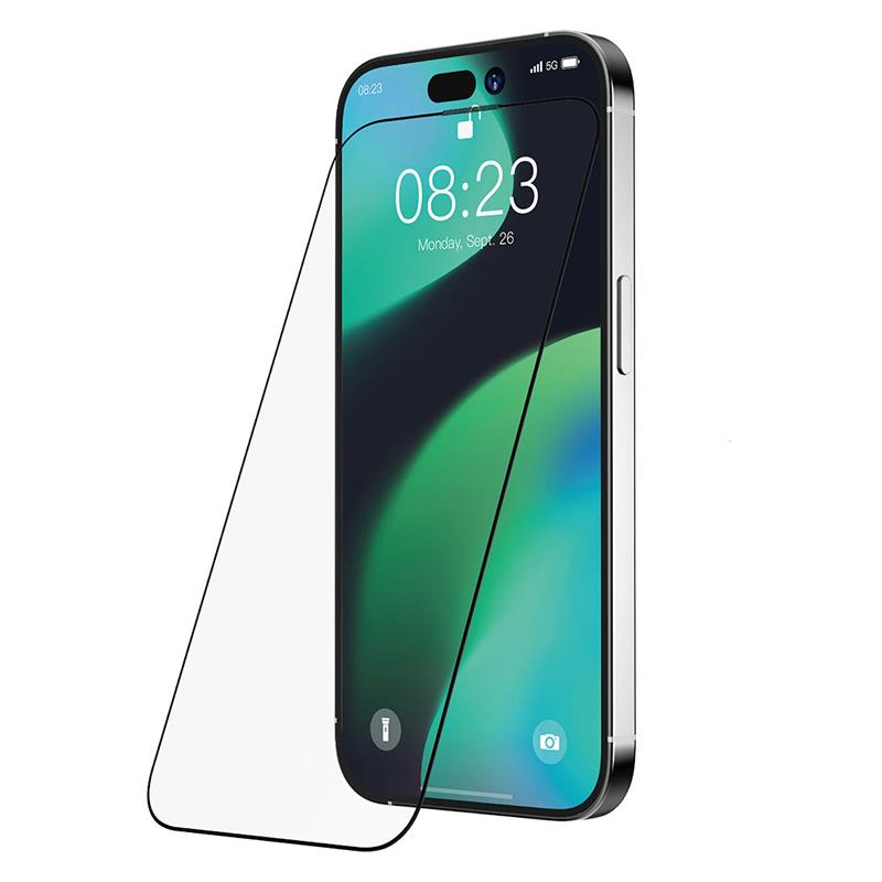 Devia ochranné sklo Van Series Anti-Static pro iPhone 14 Plus - Black Frame