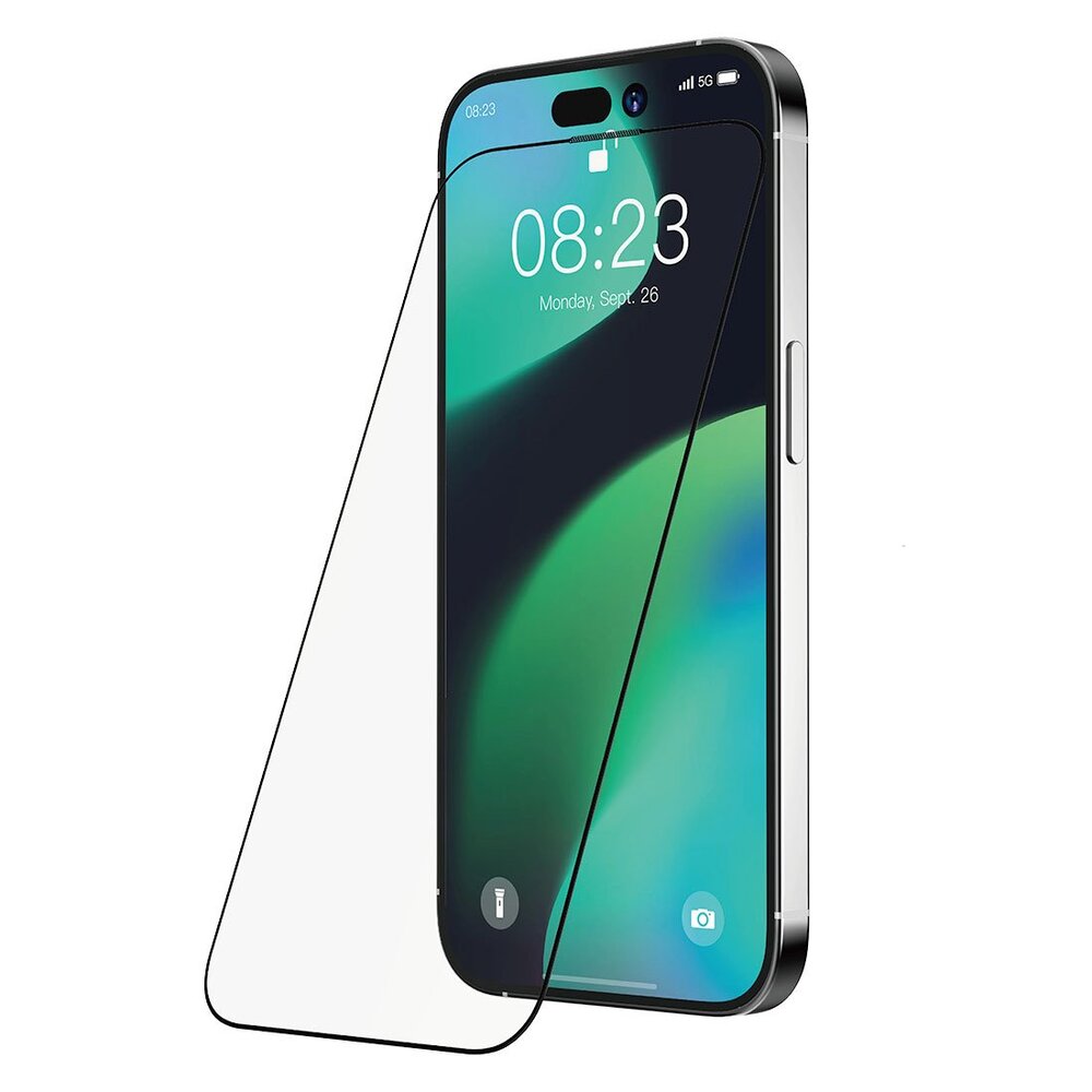 Devia ochranné sklo Van Series Anti-Static pro iPhone 14 Pro Max - Black Frame