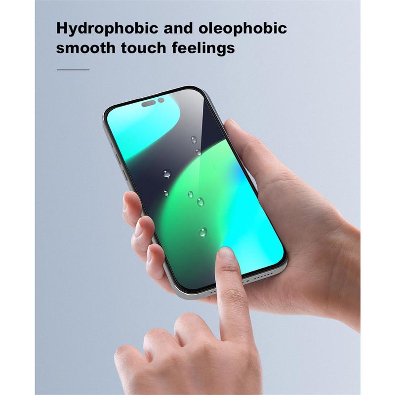 Devia ochranné sklo Van Series Silicone Edge pre iPhone 14 - Black Frame