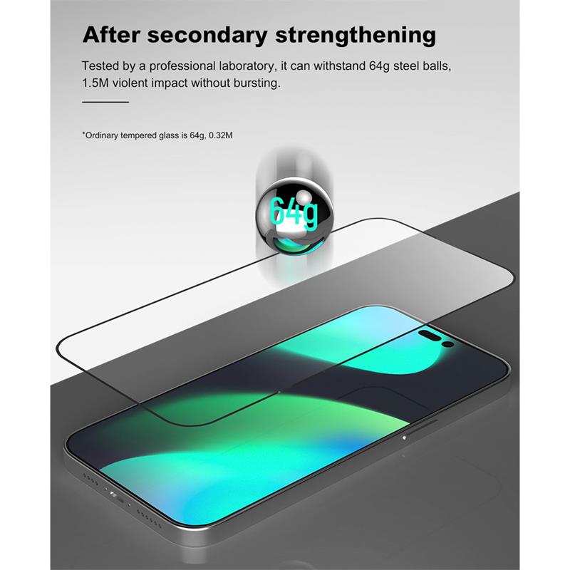 Devia ochranné sklo Van Series Ultra-Thin pre iPhone 14 Pro Max - Black Frame